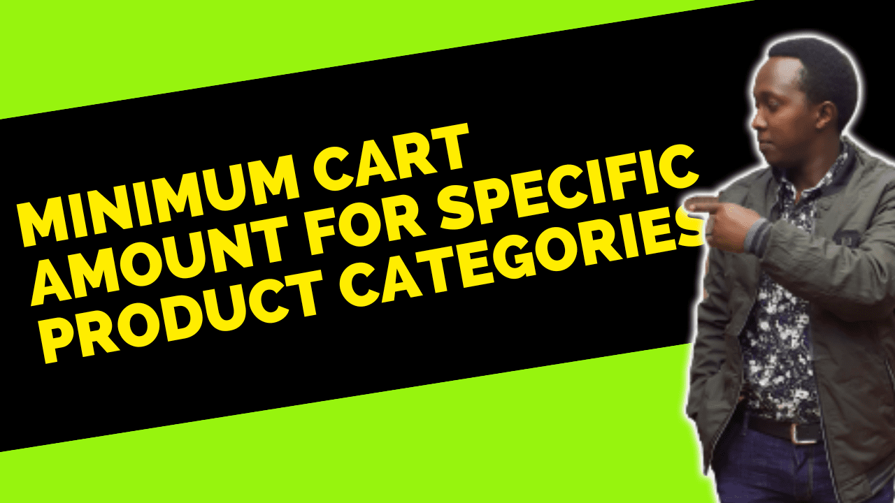 Minimum cart amount for specific product categories